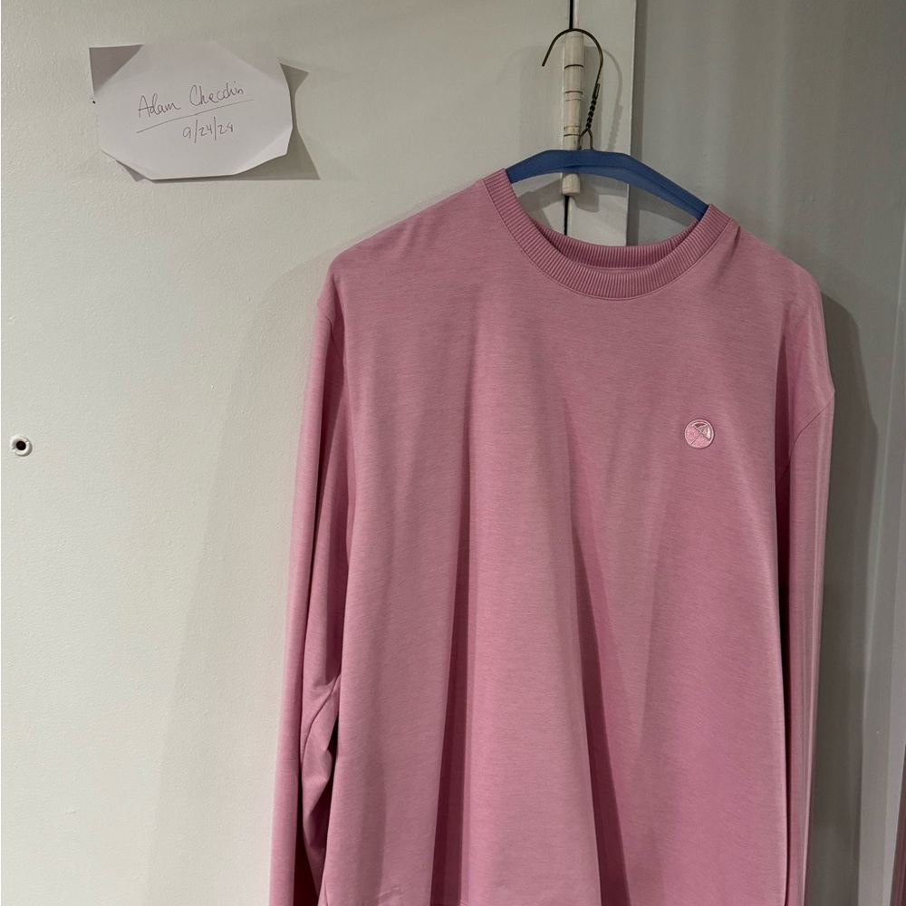 Puma Golf Men's High Rise Cloudspun Golf Crewneck - Arnold Palmer Pink